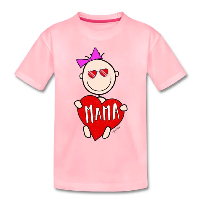 Tarzipan Mom Lover - Mama Love Girl by AyaTweets. For Mother's Day 2022. Published in collaboration with AyaTweets. Vintage Design.
The grand daddy of our collection, this premium T-shirt is as close to perfect as can be. It's optimized for all types of print and will quickly become you favorite T-shirt. Soft and comfortable, durable and thick, this is a definite must-own and a recommended product.
Brand: Spreadshirt
100% cotton (heather gray is 95% cotton/5% viscose. heather blue & charcoal gray are 80% cotton/20% polyester. heather burgundy is 60% cotton/40% polyester). | Fabric Weight: 4.42 oz
Fairly produced, certified and triple audited.
Double stitched, reinforced seams at shoulder, sleeve, collar and waist
Product may run small, please check size charts
Imported garment, processed and printed in the U.S.A.
