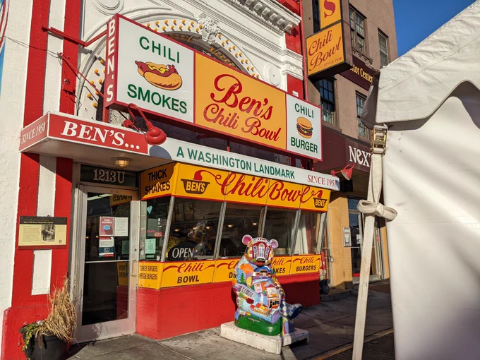 Exterior of Ben's Chili Bowl restaurant