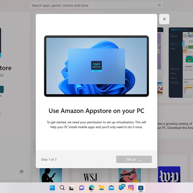 Windows store amazon appstore page
