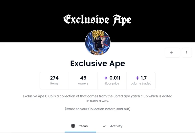 nft giveaway Exclusive ape 