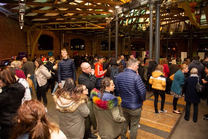 People attending an event at the Roundhouse