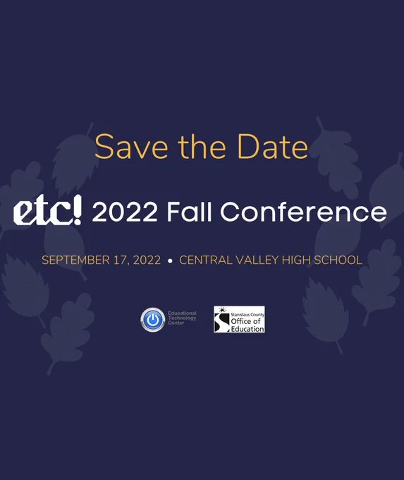 Fall ETC! 2022 Save the Date image.