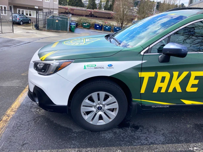 Seattle Storm Subaru Wrap, completed by SuperGraphics.