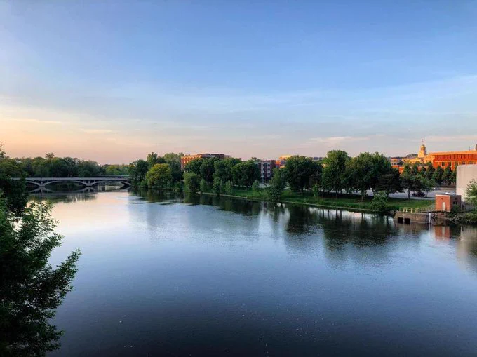 Photo of the Iowa River in Iowa City. 