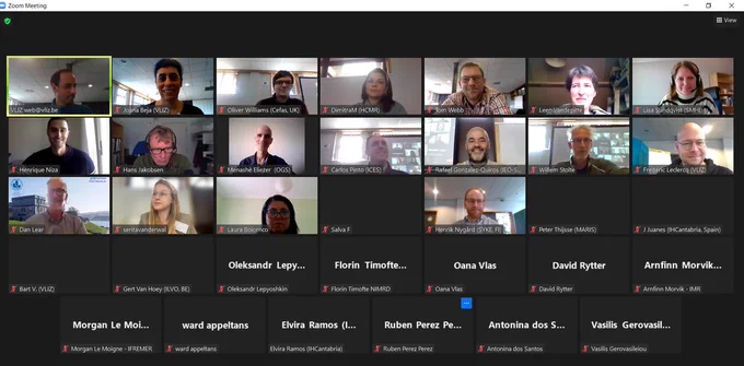 Screenshot of the meeting participants over zoom