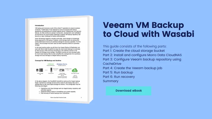 Veeam VM backup to the cloud with Wasabi