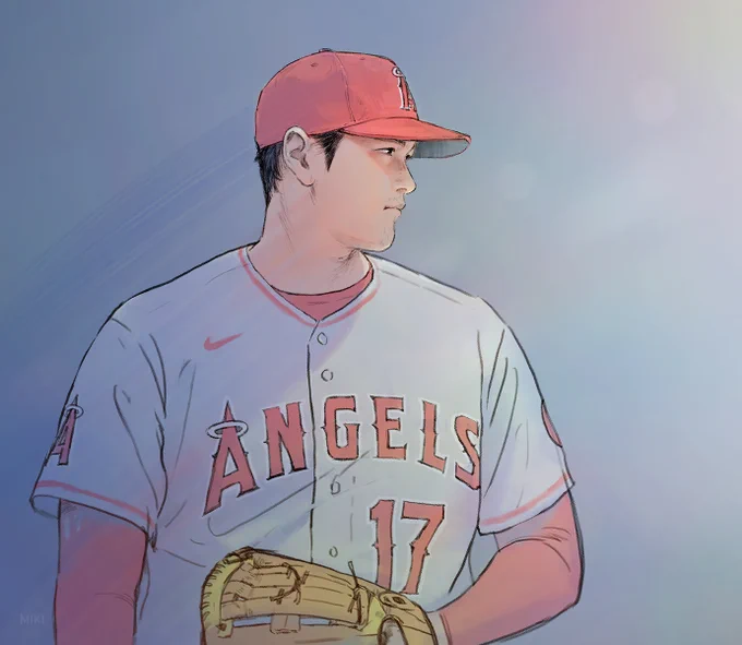 ShoheiOhtani fan art by miki - 
2022/05/05（日本時間6日）レッドソックス戦、大谷翔平選手は「3番投手」で出場。
7回6安打無失点、無四球11奪三振と好投。打席では4打数2安打1打点。
99球中81球がストライク。100球未満でストライクを80球以上記録したのは3人目（1988年以降）。奪った空振りは29スイングで自己最多。
圧巻の試合だった。