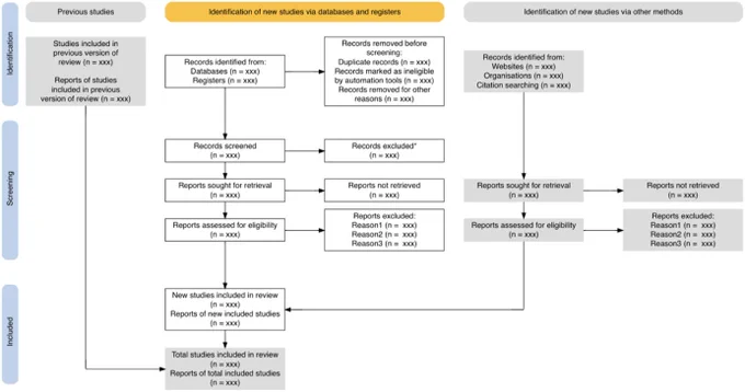 Screenshot of PRISMA2020 flow diagram