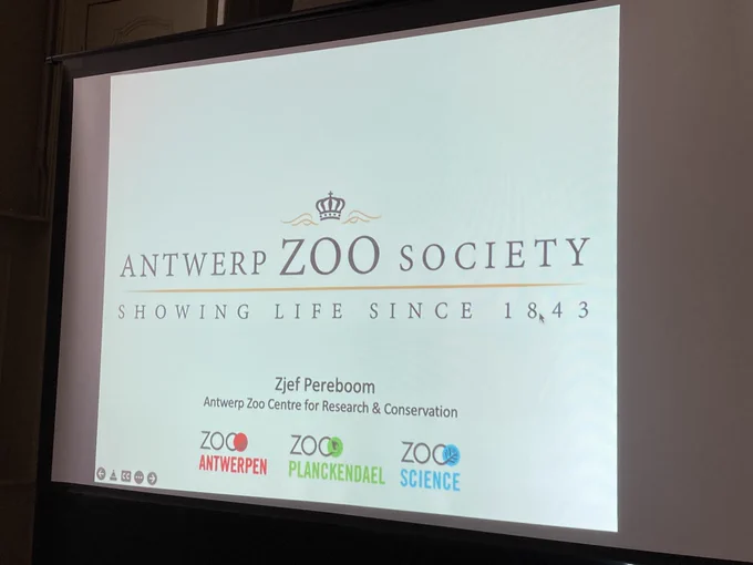 Slide introducing Antwerp Zoo Society