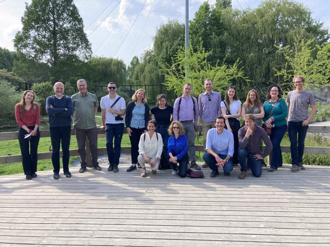 Workshop group in zoo