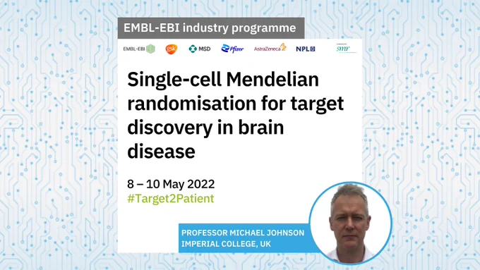 Single-cell Mendelian randomisation for target discovery in brain disease. Michael Johnson, Imperial College.