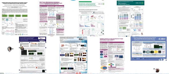 A screenshot of eight scientific posters.