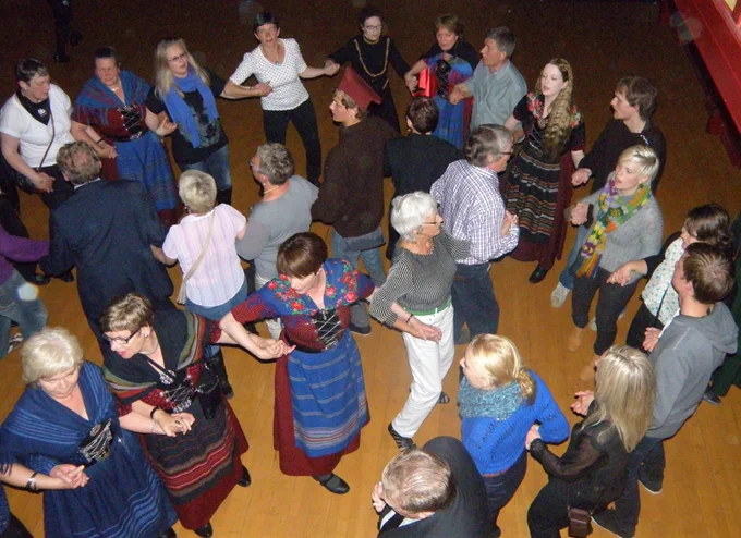 The opening of a novel by William Heinesen, the most famous author from the Faroe Islands, who called the capital Tórshavn "The Navel of the World".
Thank you to Jákup Sørensen NORA for sharing this with us. And the photo shows Faroese chain dancing in Tórshavn, dancing to voices not instruments
