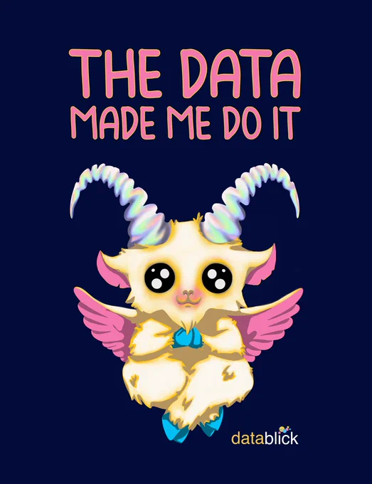 Cute Baphomet named BaphoBlick on a t-shirt for the Tableau Conference from the DataBlick team.
