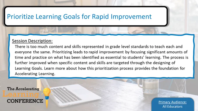 Register for The Accelerating Learning Conference on July 19-20, 2022. This virtual opportunity is open to all educators. 