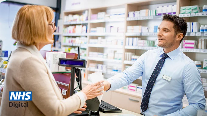 A patient and a pharmacist 