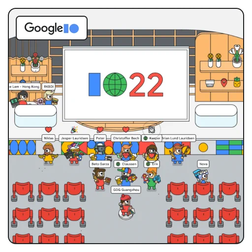 Main stage group photo in I/O Adventure