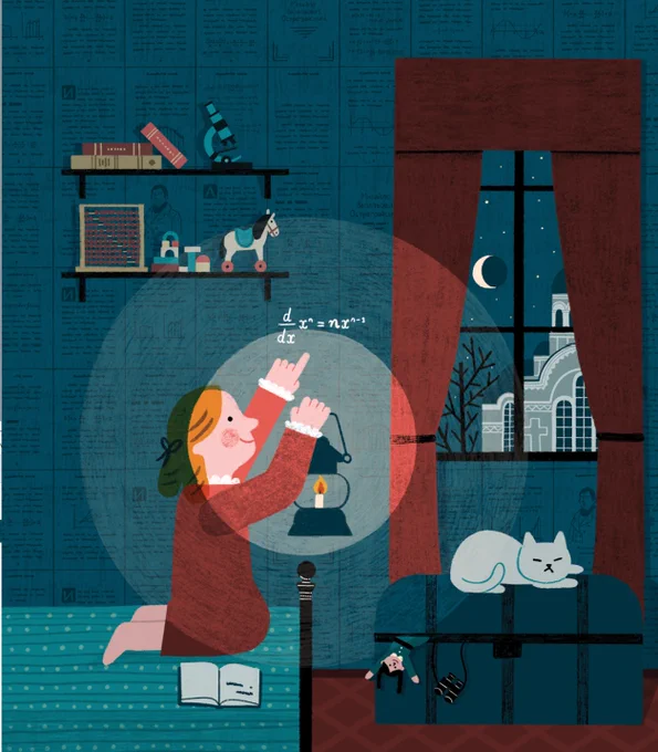 Ilustración de cuento de Sofya Kovalevskaya por Magdalena Pérez. 
