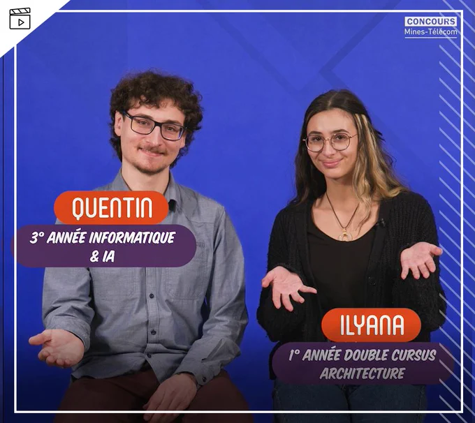 #CMT2022 Découvrez l'épisode 1 de notre web-série "En vérité"  : des étudiants ayant intégré une des écoles du Concours Mines-Télécom répondent aux questions d'étudiants en classes préparatoires souhaitant passer notre concours. 

Tout savoir sur le Concours Mines-Télécom : Ilyana et Quentin, nous font partager leur vécu et nous donnent le mode d’emploi du Concours Mines-Télécom. 

En savoir plus sur :  www.concours-mines-telecom.fr/