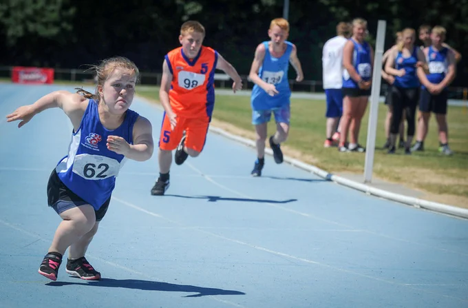 Athletes taking part in the National Junior Athletics Championships