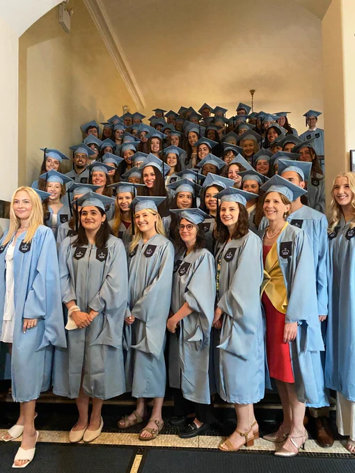 Inaugural graduates of Columbia Climate School’s MA in Climate and Society posing for Class Day 2022 photos! 