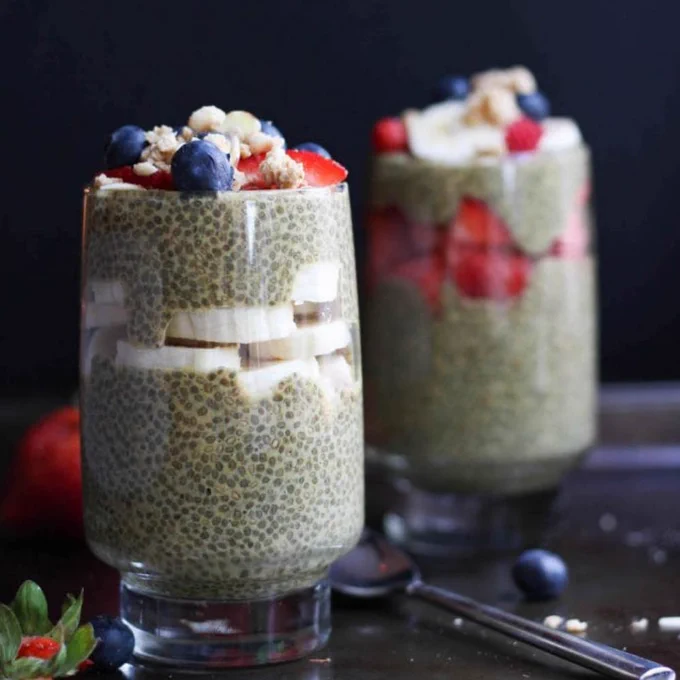 Golden Milk Chia Seed Pudding is a delicious vegan twist on the traditional beverage! 
The warming spices and anti-inflammatory properties will keep you feeling full and satisfied.
 