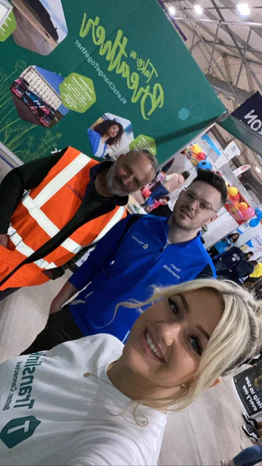 Team Translink members taking a selfie at the Balmoral Show stand