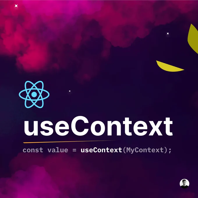 Title: useContext:
Subtitle: const value = useContext(MyContext);