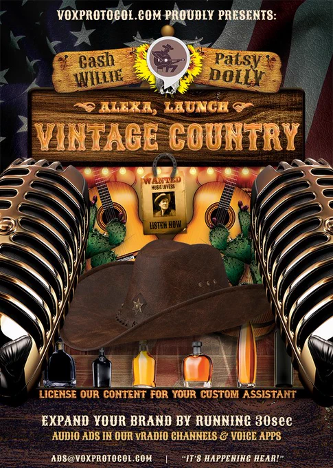 Voxprotocol.com proudly presents: "Alexa, launch Vintage Country..."