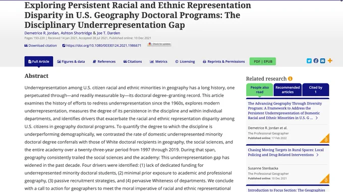 Screenshot of the abstract of the article described in the tweet. Full text available at the link in the tweet.