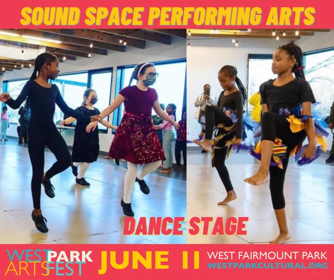 Photos of children dancing and tap dancing - text reads Dance Stage June 11