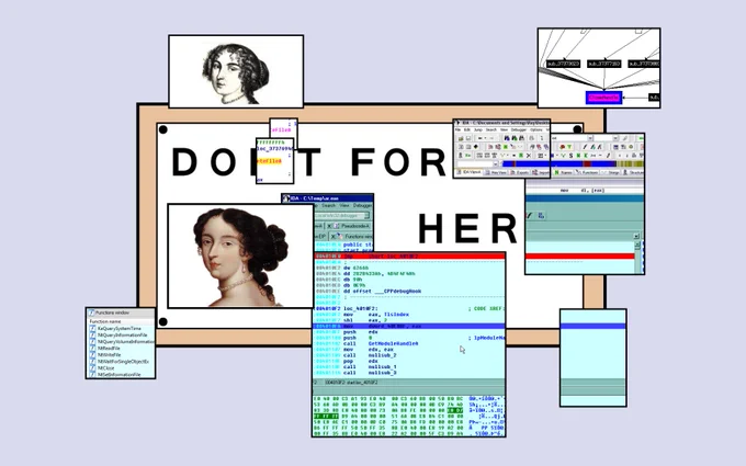 the simpsons "do it for her" meme but with IDA Pro