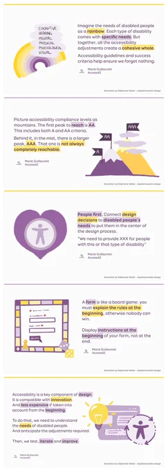 5 illustrations to promote accessibility (each is described individually in the thread)
