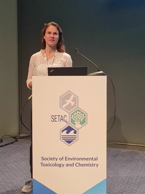 Stephanie Castan giving her talk