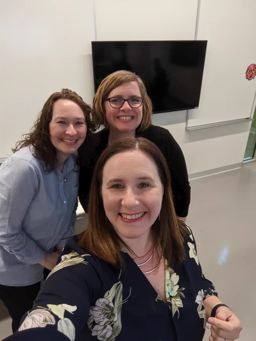 Librarians Courtney Eger, Kristina De Voe, and Christina Riehman-Murphy at the Open Pedagogy Roadmap workshop