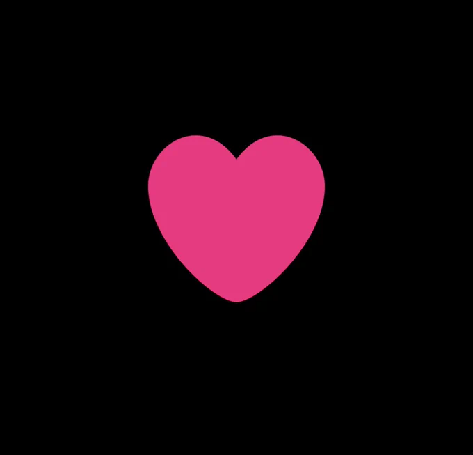 pink heart with a black background 