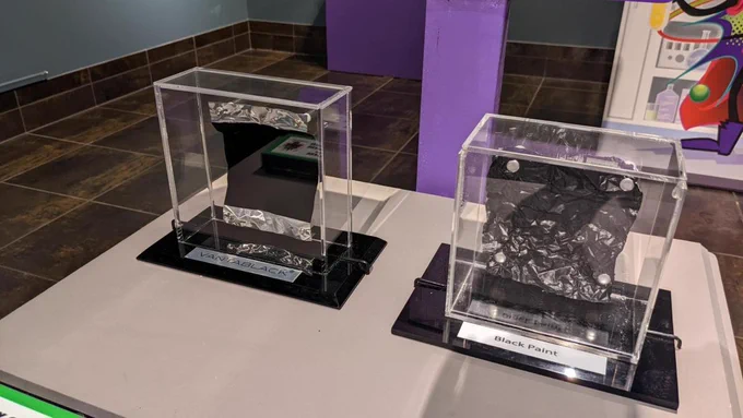 two displays of the exhibit