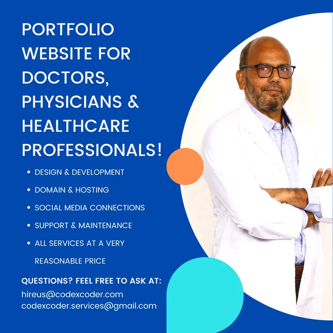 Portfolio Website for Doctors, Physicians & Healthcare Professionals