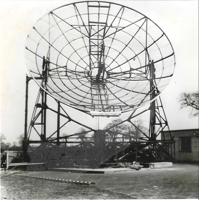 Prototype telescope built at Jodrell Bank.