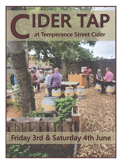 Poster of people drinking in an urban orchard