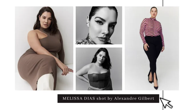 New York curve model Melissa Dias model test shoot with photographer Alexandre Gilbert for Plus size London modelling agency BRIDGE 