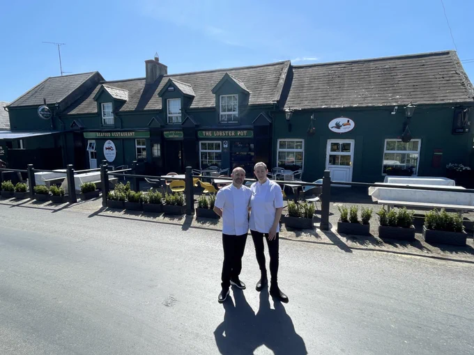 Nicola and Josef Zammit in front of their new restaurant, the Lobster Pot Wexford.