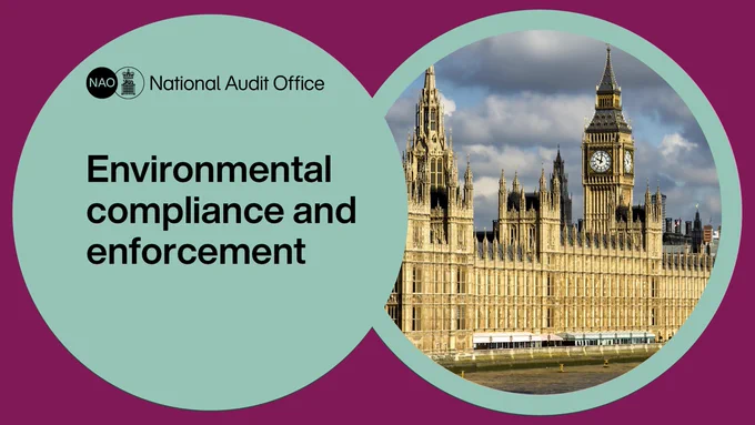 Title: Environmental compliance and enforcement. Image: houses of parliament