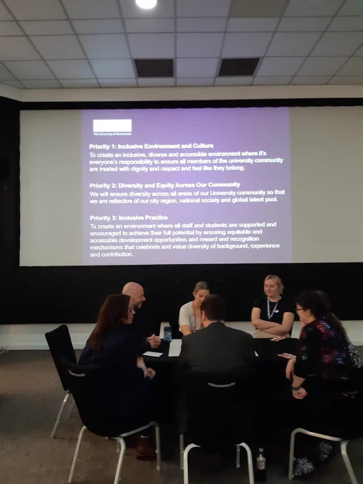 Group of people in discussion