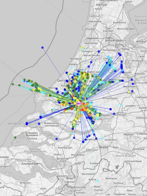 LoRaWAN coverage Zalmhaventoren Rotterdam The Netherlands  