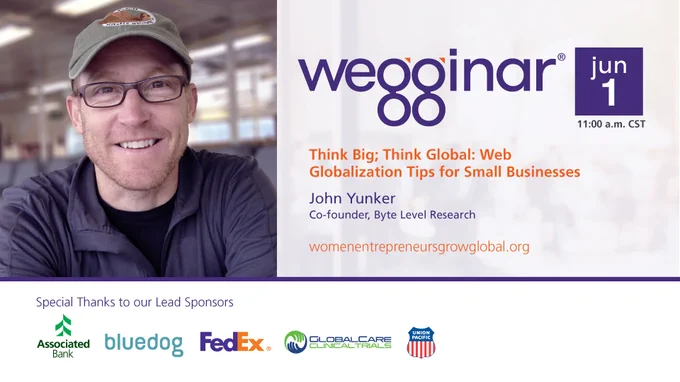 The best in his league on #webglobalization.  Join co-founder of Byte Level Research, John Yunker, and the #wegg team on 6/1 at 11AM CT, register (n/c) thanks to our sponsors at - https://bit.ly/382t2fC.  See you there!