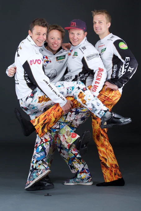 Team Ulsrud clowns for the camera.