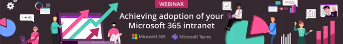 A Microsoft Teams webinar. Graphic of graphs and people.