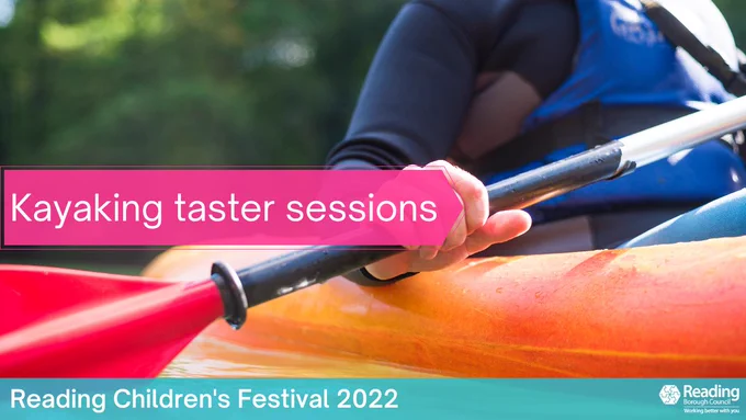 Kayaking taster sessions. Reading children's festival 2022.