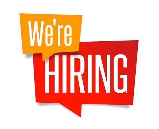 Sign with text that says: We're HIRING